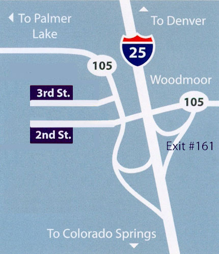 map of Monument Colorado